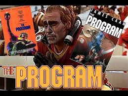 *"The Program movie poster featuring a gritty football scene with James Caan as Coach Winters yelling on the sidelines, players in muddy uniforms colliding mid-tackle under stadium lights."