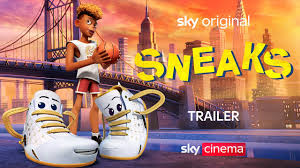 "Horror movie poster for '400 Sneaks' showing a dark, industrial vault filled with hundreds of pristine sneakers. In the foreground, a single pair of bloodstained Jordans faces the camera while shadowy footprints lead toward the viewer. Glowing green text reads '400 SNEAKS' with the tagline 'The Last Heist Goes Supernatural' in dripping red letters."