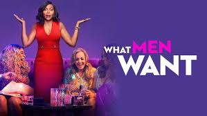 "Taraji P. Henson as Ali Davis, a confident sports agent in a sleek blazer, holding a cocktail while surrounded by laughing men at a vibrant nightclub. A neon glow lights the scene as she smirks, now able to hear men's inner thoughts after a psychic's spell."