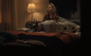 A scene from the movie The Friend (2025) showing three close friends sitting together, sharing an emotional moment, with warm lighting and a comforting atmosphere.