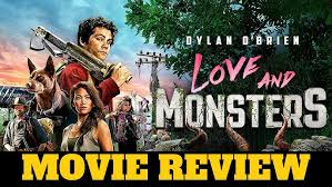 *"A poster for the movie Love and Monsters (2020) featuring Joel Dawson (Dylan O’Brien) holding a crossbow, standing in a post-apocalyptic world overrun by giant creatures. He is accompanied by a loyal dog and a group of survivors, with towering monsters and ruined buildings in the background. The film blends adventure, comedy, and survival themes."*