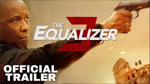 "Movie poster for The Equalizer 3 featuring Denzel Washington as Robert McCall standing in a dark, moody setting, holding a weapon, with intense lighting and a fiery background, suggesting action and suspense."